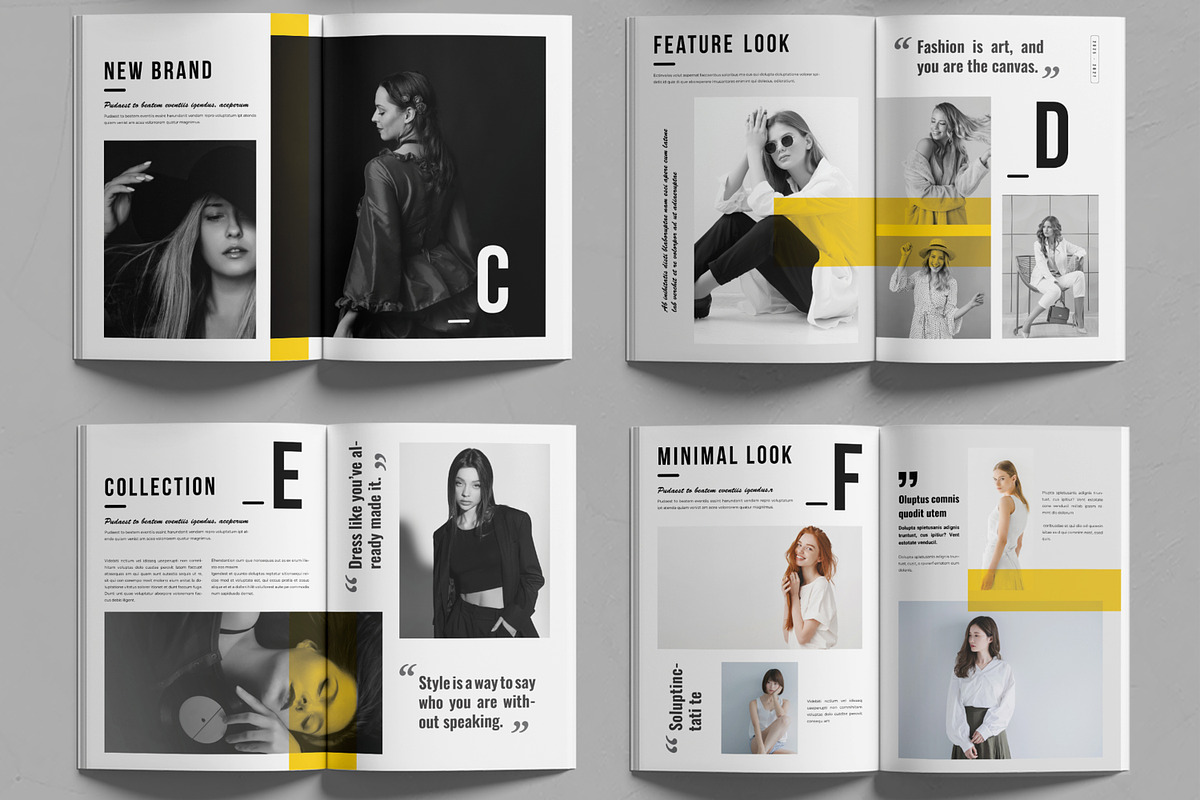Fashion Lookbook Template Layout preview 3