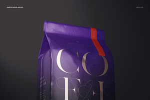 Coffee Bag Mockup Set Glossy