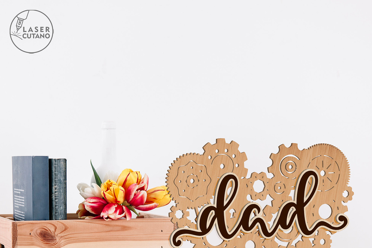 Dad Decorative Multilayer Template, a Templates & Theme by LaserCutano (Photo 2 of 8)