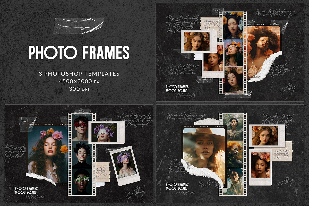 Polaroid Photo Mood Boards Bundle, a Design Template by Andrew Skoch Design (Photo 6 of 14)