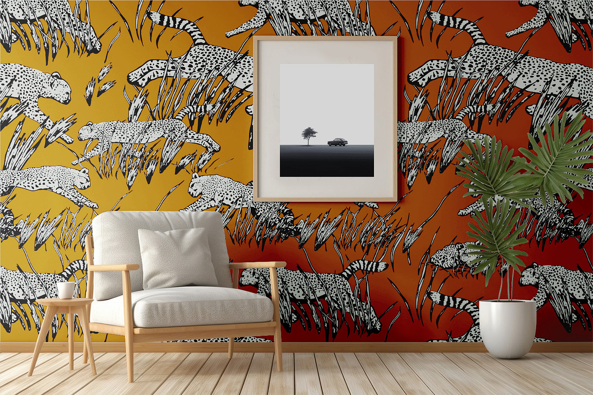 Hunting Cheetahs, a Wallpaper Graphic by MalyskaStudio (Photo 4 of 5)
