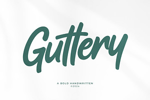 Guttery | Bold Handwritten Font