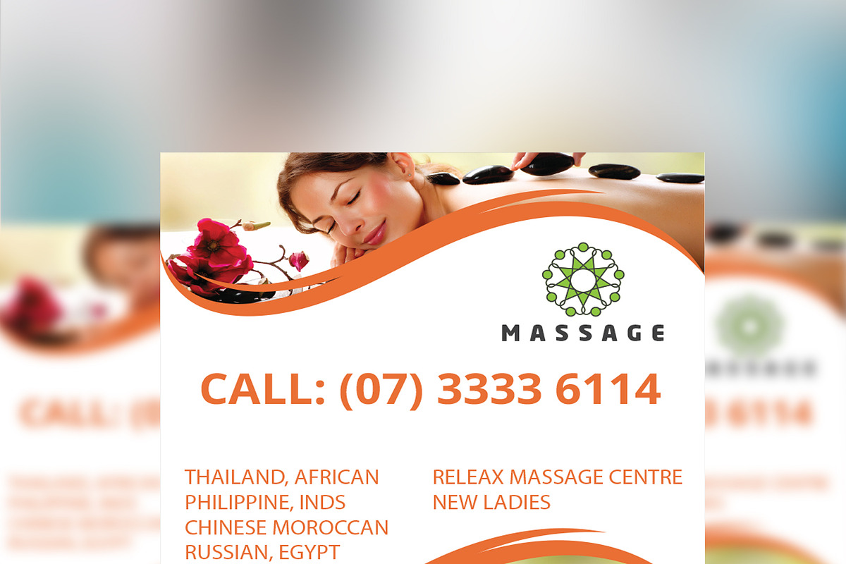 MASSAGE BROCHURE, FLYER & B.CARD SET, a Brochure Template by Sajida Salim (Photo 4 of 6)