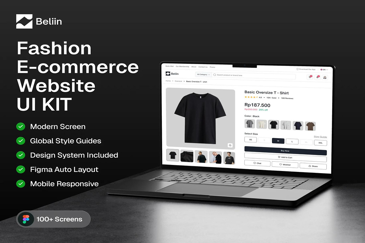 Beliin Fashion E-commerce Website, an UI Kit Template by Creative Perspective (Photo 1 of 8)