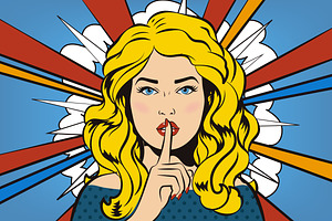 Woman asking for silence (Shh!)