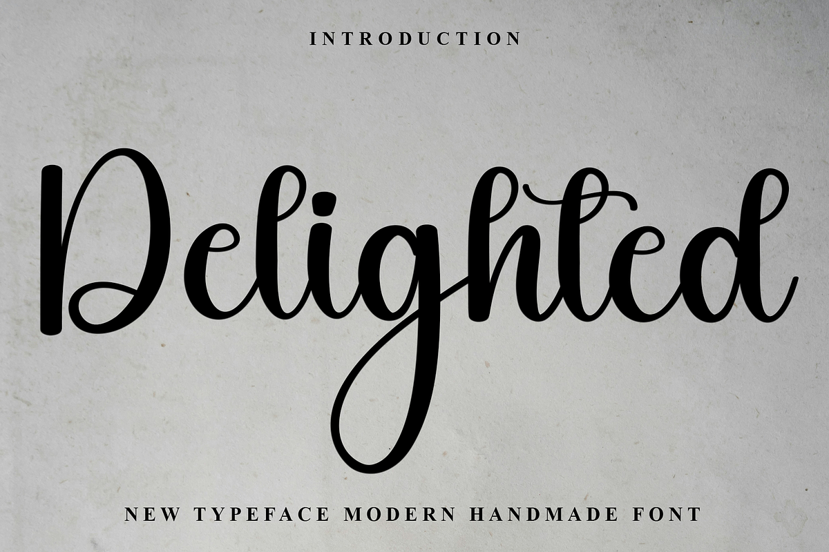 Delighted, a Handwritten Font by InermediaSTUDIO (Photo 1 of 8)