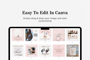 Yoga Instagram Canva Template Buri