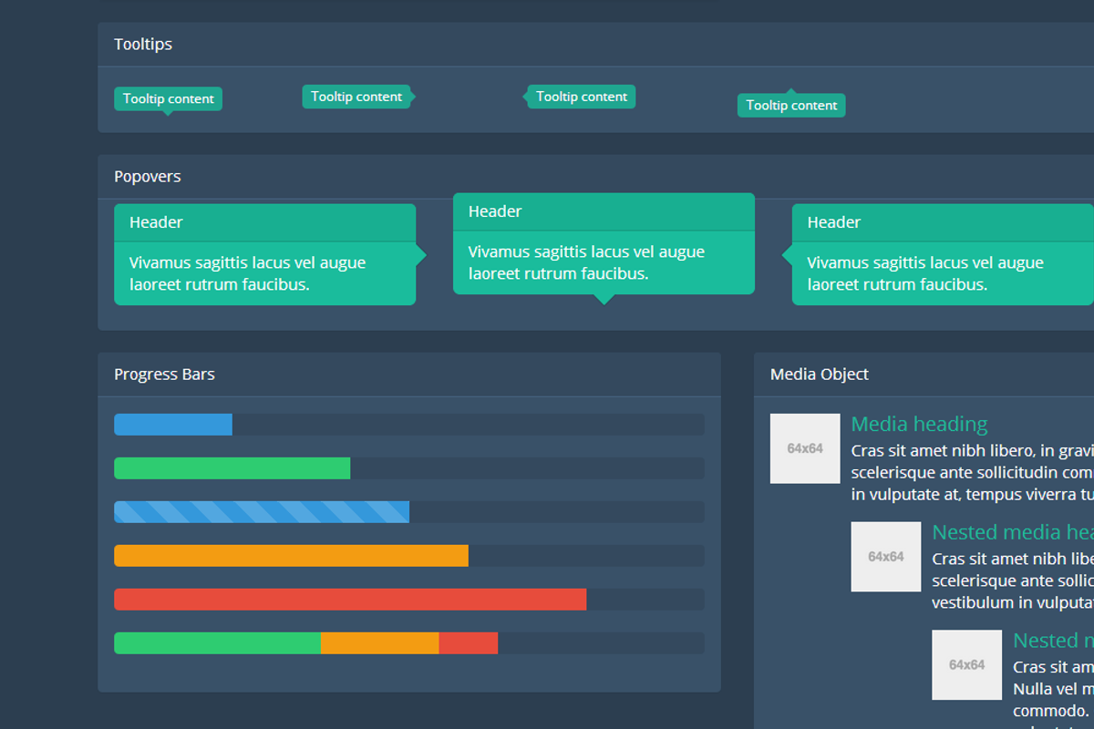 Bootstrap 3.0.v. theme Flat Dark UI, a Bootstrap Template by Bootstraptor (Photo 4 of 5)