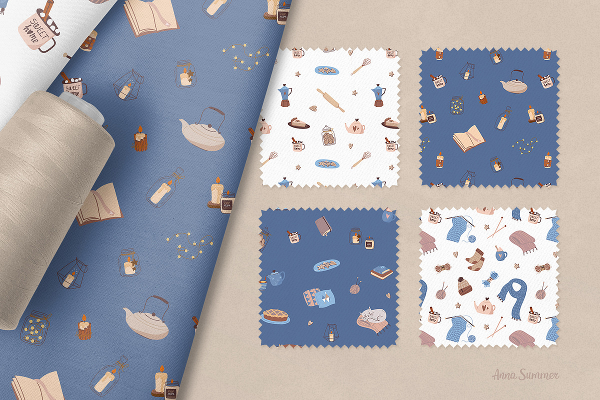 Hygge magic. Cozy clipart collection, a Decorative Illustration by Anna Summer (Photo 8 of 10)