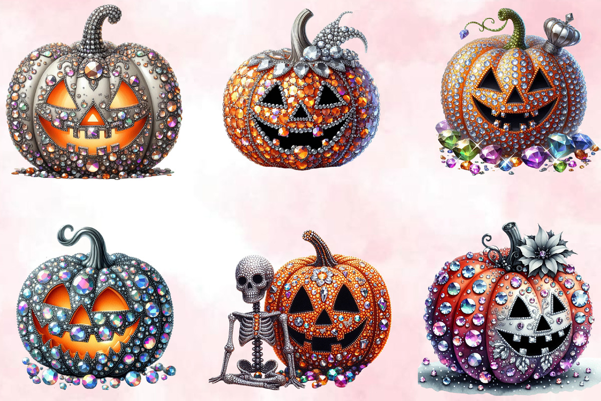 Rhinestone Pumpkin Halloween Sublima, an Illustration by SVGArt (Photo 2 of 3)
