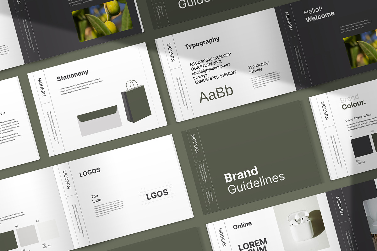 Modern Brand Guidelines, a Marketing Template by evgenystudio (Photo 4 of 10)