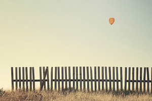Solitude stock photo containing balloon and fence