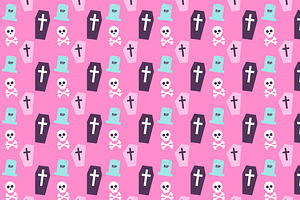 Halloween Pastel Seamless Patterns