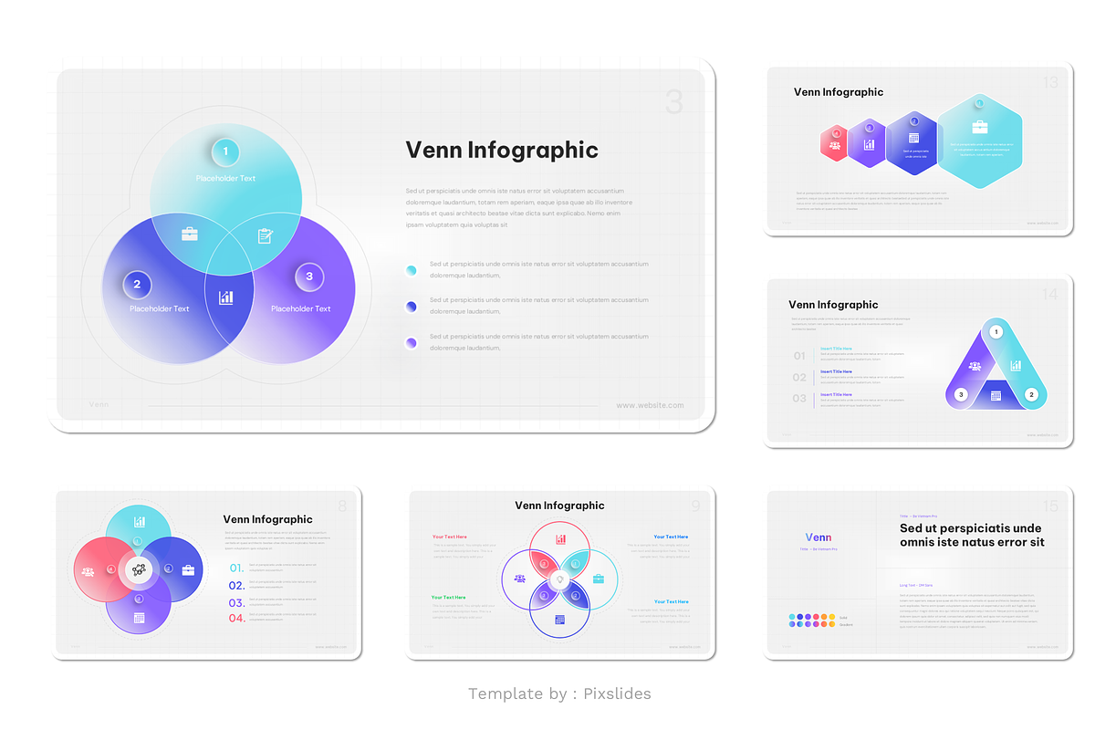 Venn Diagram Infographic PowerPoint, a Presentation Template by Pixslides (Photo 4 of 4)