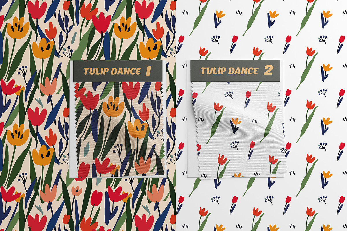 Bold Tulip Meadow Pattern Collection, a Pattern Graphic by Asya Melkonyan Patterns (Photo 5 of 16)