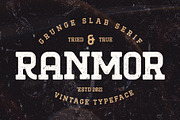 Ranmor - Vintage Slab, a Slab Serif Font by Arterfak Project (Thumbnail 1 of 13)