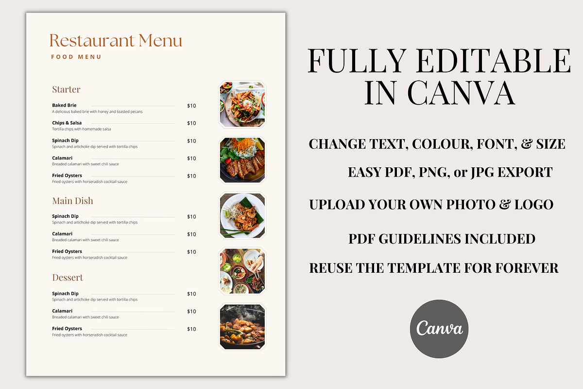 Modern Food Menu Template, a Templates & Theme by Daily Creative (Photo 3 of 6)