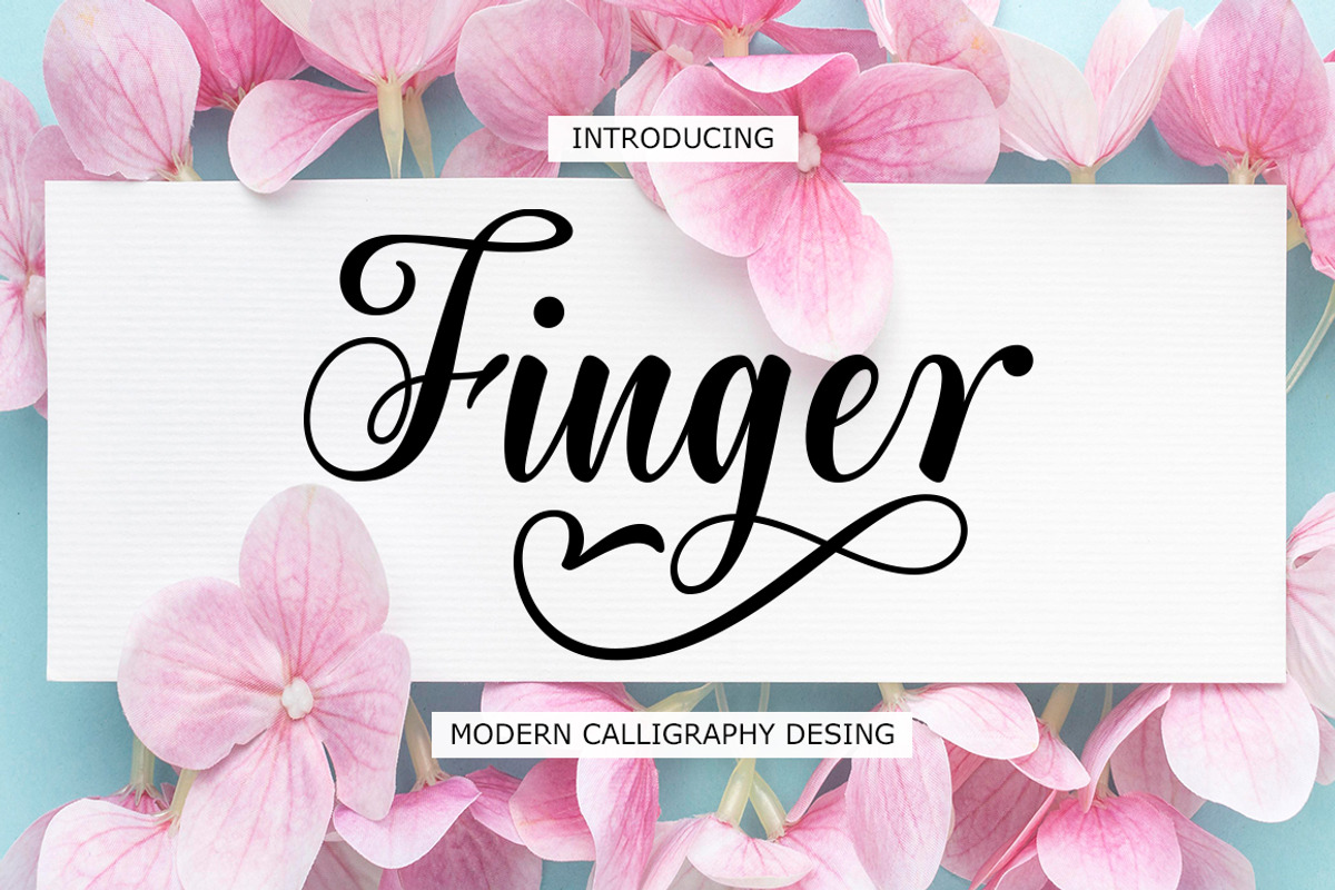 Finger, a Script Font by Gatype (Photo 1 of 7)