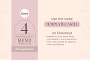 4 Elegant Menu Restaurant Templates, a Templates & Theme by TemplateCastleStore (Thumbnail 9 of 10)
