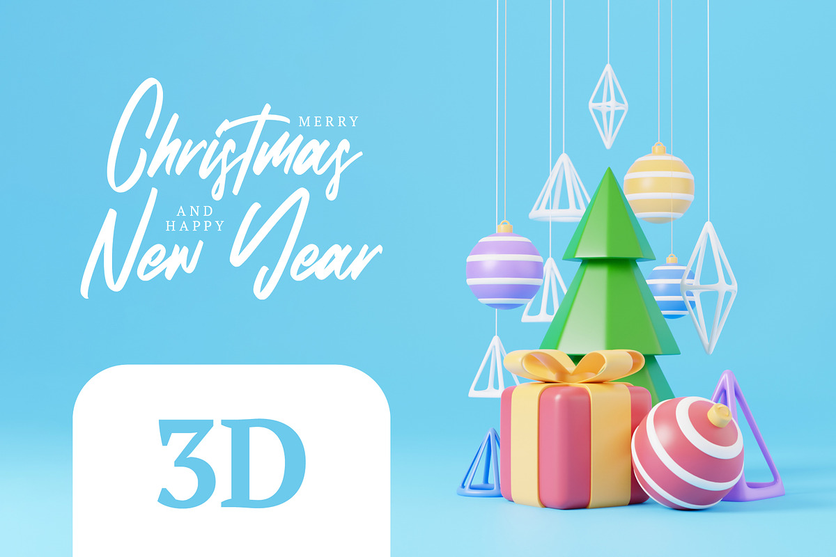 Christmas 3d rendering set, a Holiday Photo by Lunarts Studio (Photo 1 of 9)