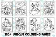 Cute Unicorn Coloring Book for Kids, an Animal Illustration by Design Station (Thumbnail 4 of 8)