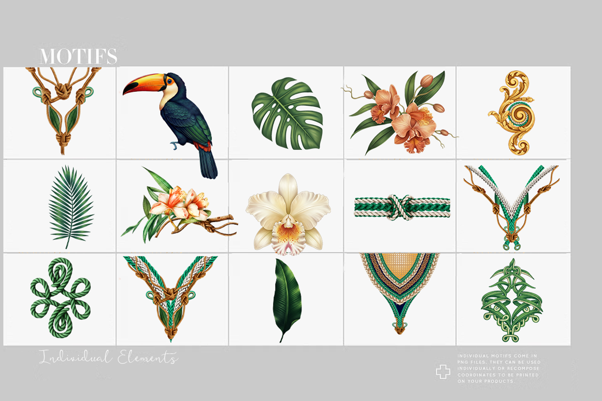 Artisanal Tropical 2026 Fabric, a Wallpaper Graphic by Luiz da Rolt Grathwohl (Photo 14 of 16)