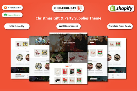 Christmas Gifts & New Year Party, a Shopify Template by HasnainDEV