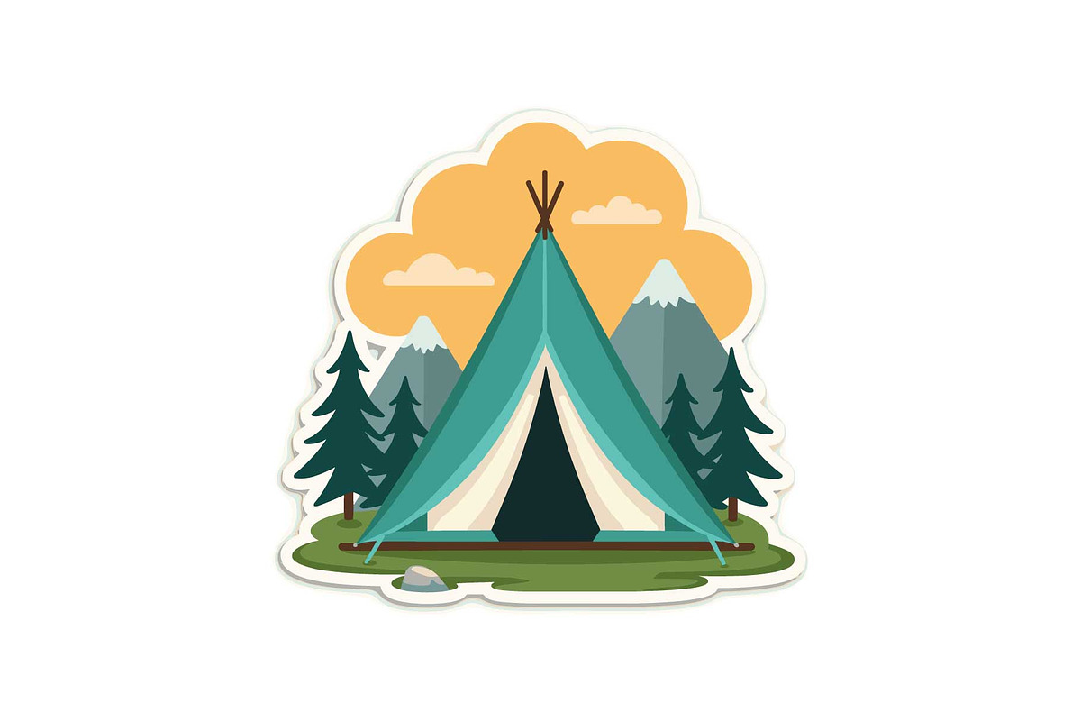 Outdoor Camping Tent Vector Pack, an Object Graphic by Designs_River (Photo 2 of 13)