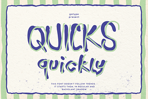 Quicksquickly, a Handwritten Font by Gatype