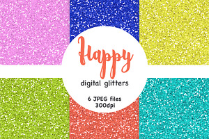 Bright Digital Glitter Psychedelic