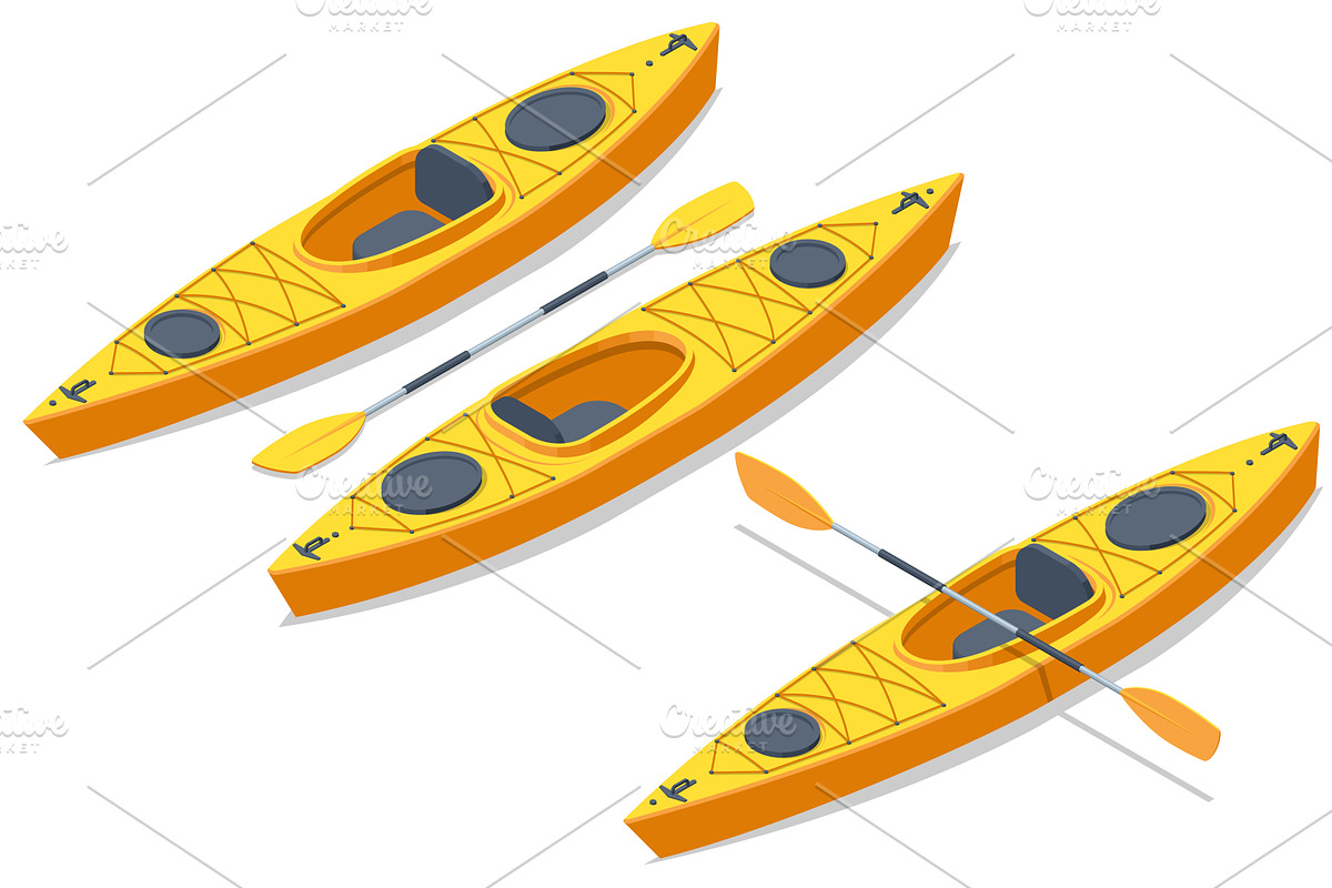 A set of three bright yellow, a Transportation Illustration by Golden Sikorka