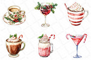 Watercolor Christmas Drinks Clipart, an Illustration by DreamPrint404 (Thumbnail 4 of 7)
