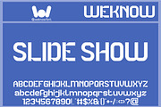 Slide Show font, a Sans Serif Font by weknow (Thumbnail 1 of 8)