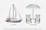 Coastal Watercolor Illustrations, an Illustration by Jeanette Pidi Design (Thumbnail 3 of 5)