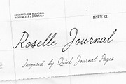 Roselle Journal | Script Font, a Script Font by Mneme (Thumbnail 1 of 10)