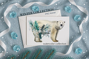 Winter Animal Watercolor Clipart Set, an Animal Illustration by DiashaArt (Thumbnail 2 of 22)