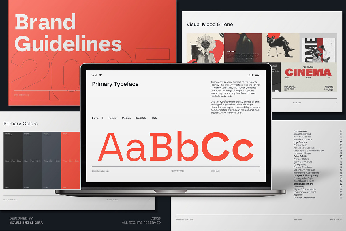 Brand Guidelines Template, a Branding & Logo Template by Nowshinz Shoma (Photo 1 of 6)