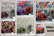 Wallpaper Mockup/ Chair Scene Psd, a Product Mockup by Nora Gad (Thumbnail 1 of 10)