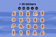 Cute Kawaii Capybara with Food, an Animal Illustration by Palau (Thumbnail 12 of 12)