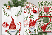 Watercolor Christmas Gnome Bundle, a Seasonal Illustration by Red Ink (Thumbnail 10 of 10)