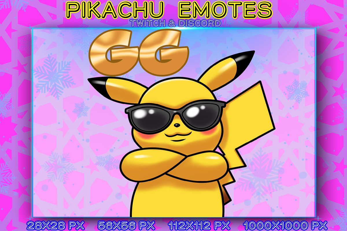 PIKACHU EMOTES TWITCH, an Object Graphic by YUNGMOTS (Photo 6 of 6)