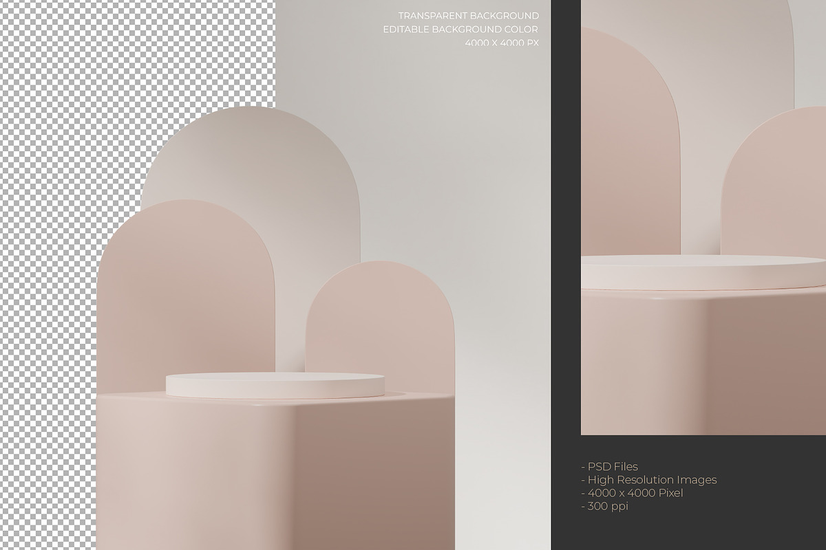 5 Podium with Transparent Background, a Background Graphic by faustudio (Photo 5 of 7)