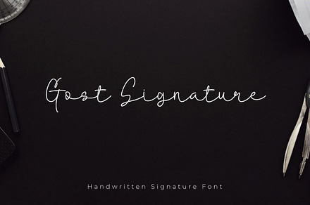Gost Signature - Handwritten Font, a Handwritten Font by Mightyfire