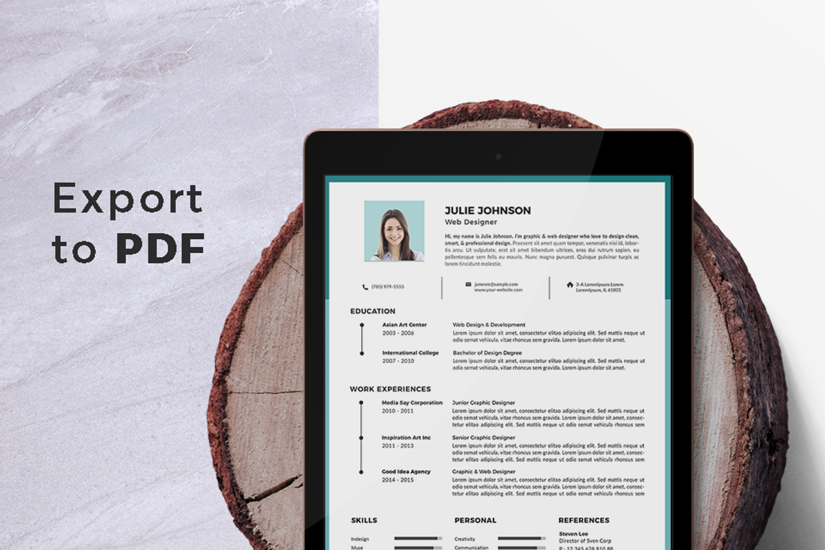 Vol.63 Resume & CV Template, a Resume Template by Hito Graphic (Photo 7 of 8)
