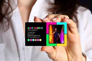 Neon Business Card Template