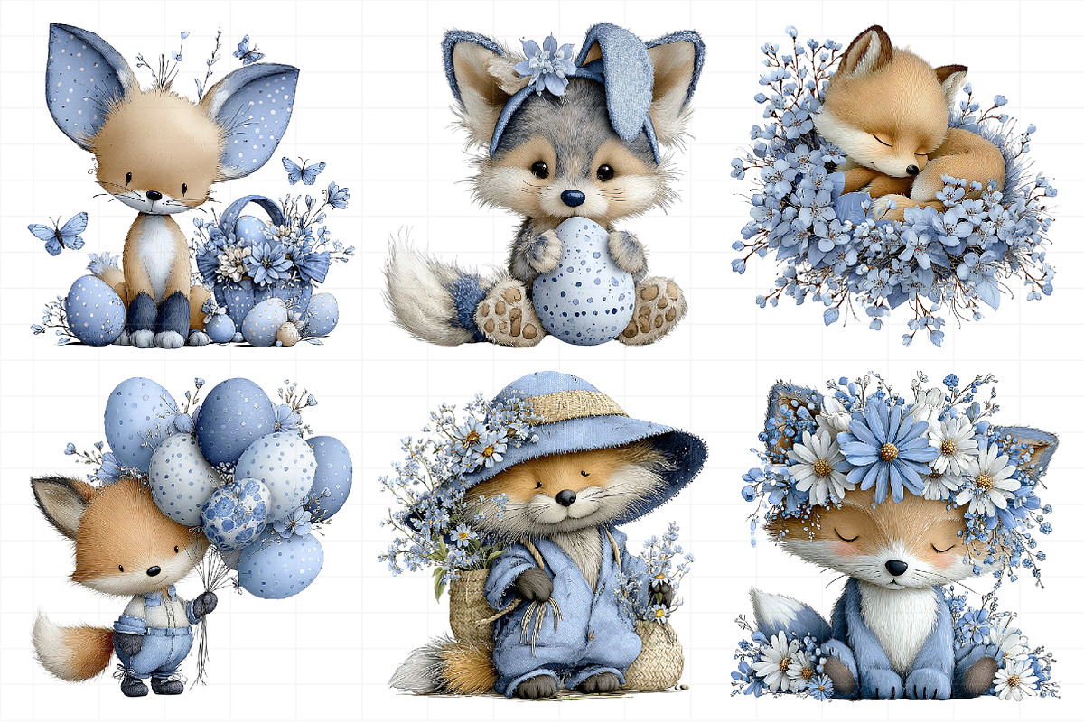 Whimsical Spring Fox Clipart, an Illustration by Daily.Designs (Photo 3 of 8)