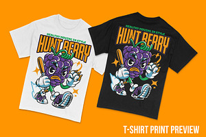 Hunt Berry T-Shirt Illustration