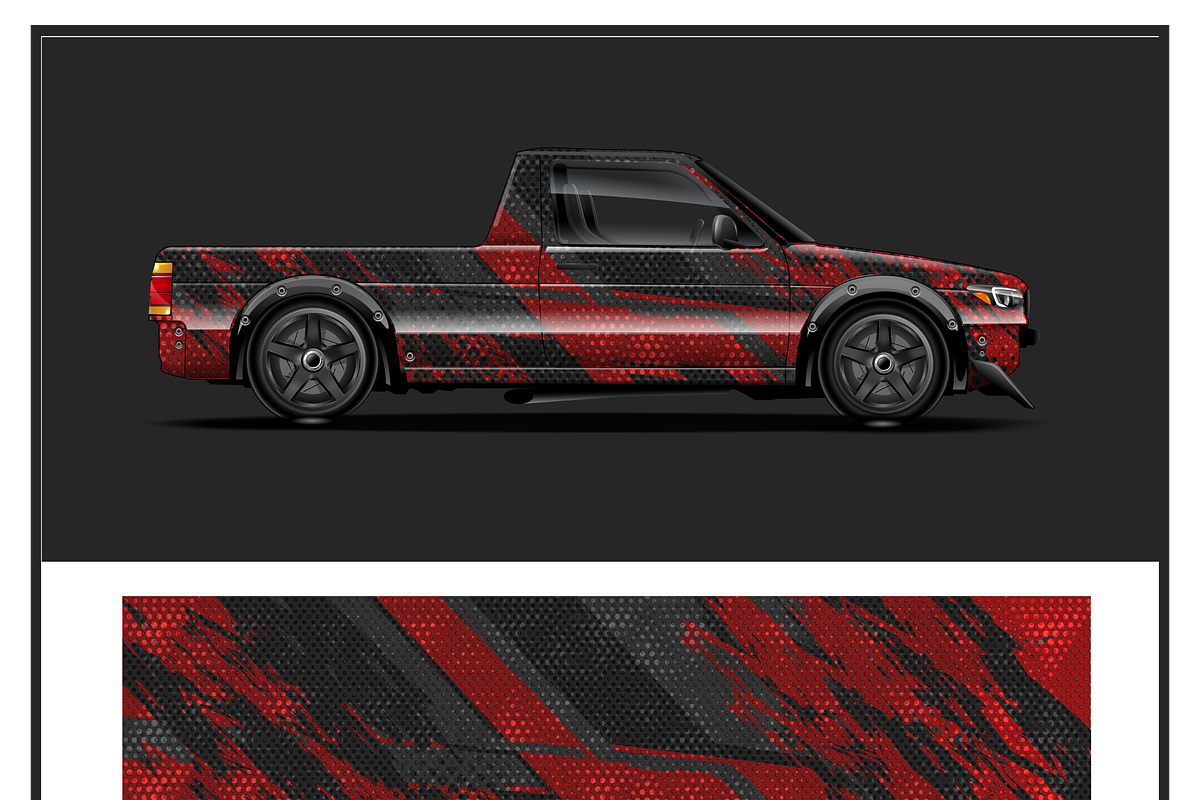 Bold Red & Black Car Wrap Design, a Technology Illustration by CarWrap design (Photo 3 of 3)
