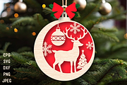 Christmas Ornament Laser Cut File, an Illustration by Canvas Craft (Thumbnail 1 of 3)