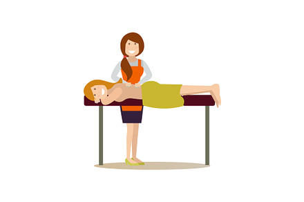 Spa people concept vector flat